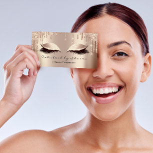 Tarjeta De Visita Artista de maquillaje ojos azotes Purpurina Dris R