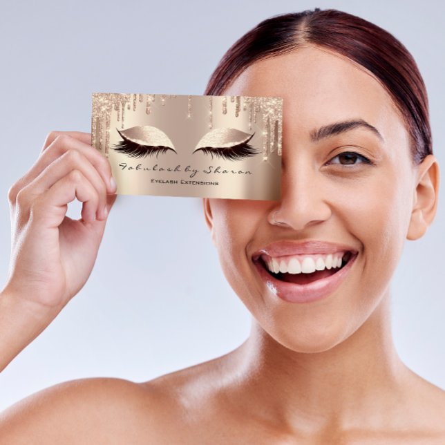 Tarjeta De Visita Artista de maquillaje ojos azotes Purpurina Dris R (Subido por el creador)