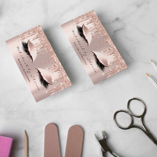 Tarjeta De Visita Artista de maquillaje ojos azotes Purpurina Dris R