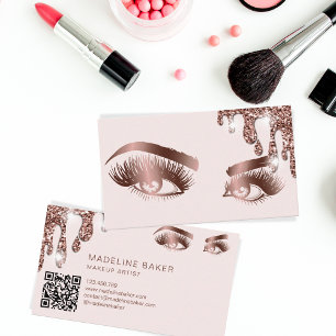 Tarjeta De Visita Artista de maquillaje ojos de ceja pestañea Código
