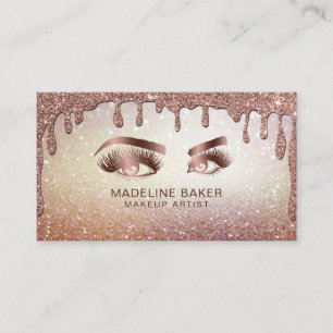 Tarjeta De Visita Artista de maquillaje Ojos De Ojos De Ojiva Azotan
