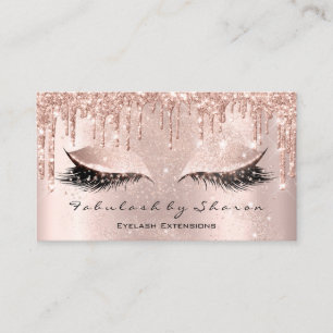Tarjeta De Visita Artista de maquillaje Ojos Lámparas Purpurinas Dri