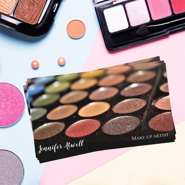 Tarjeta De Visita Artista de maquillaje Paleta Eyeshadow Purpurina a (Subido por el creador)