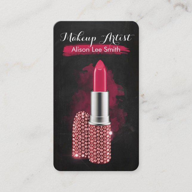 Tarjeta De Visita Artista de maquillaje/Palo de labios para espuma d (Anverso)