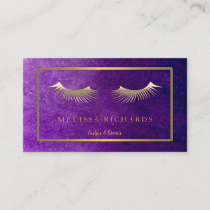 Tarjeta De Visita Artista de maquillaje para pestañas profesionales
