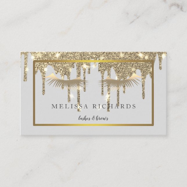 Tarjeta De Visita Artista de maquillaje para pestañas profesionales  (Anverso)