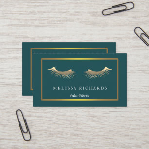 Tarjeta De Visita Artista de maquillaje para pestañas profesionales