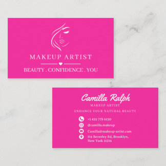 Tarjeta De Visita Artista de Maquillaje Personalizado