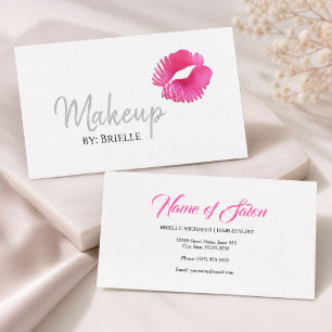 Tarjeta De Visita Artista de Maquillaje Pink Kiss