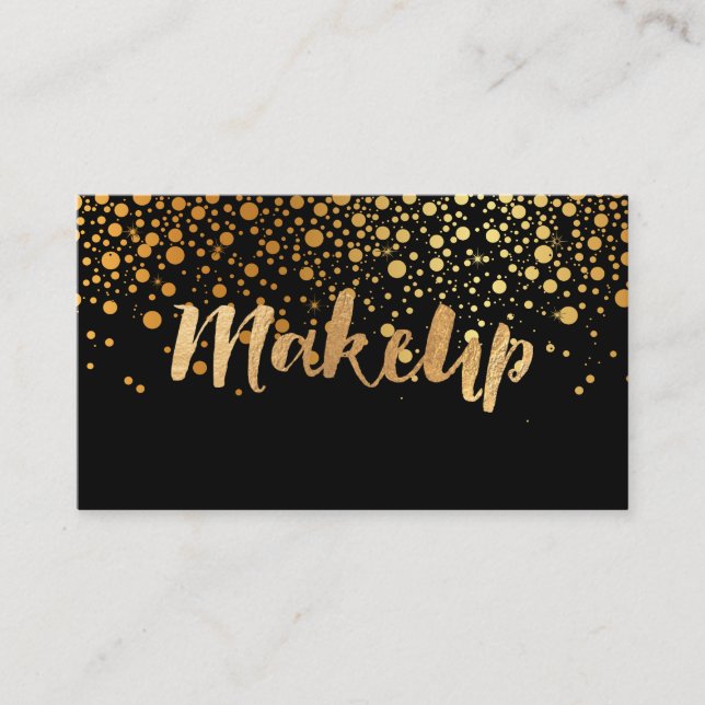 Tarjeta De Visita Artista de maquillaje PixDezines/Espectros de oro  (Anverso)