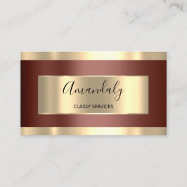 Tarjeta De Visita Artista de maquillaje profesional azotes con oro m