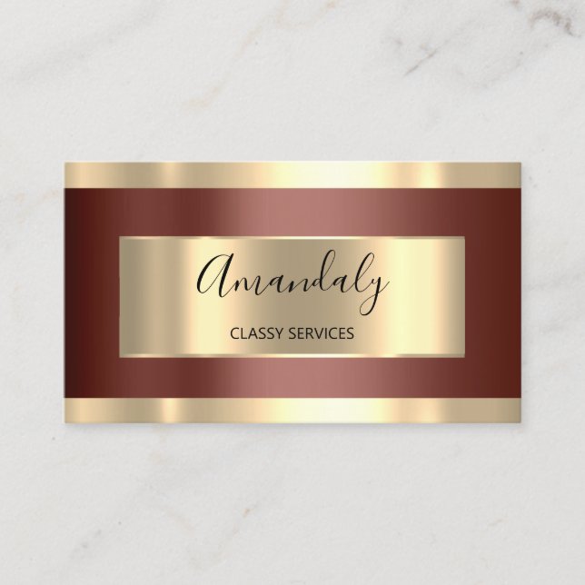 Tarjeta De Visita Artista de maquillaje profesional azotes con oro m (Anverso)