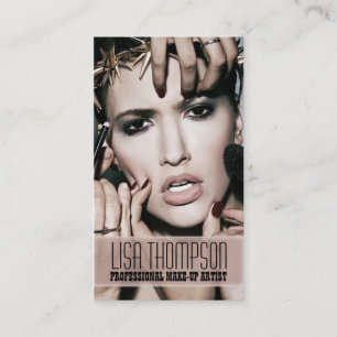 Tarjeta De Visita Artista de maquillaje profesional/cara modelo del