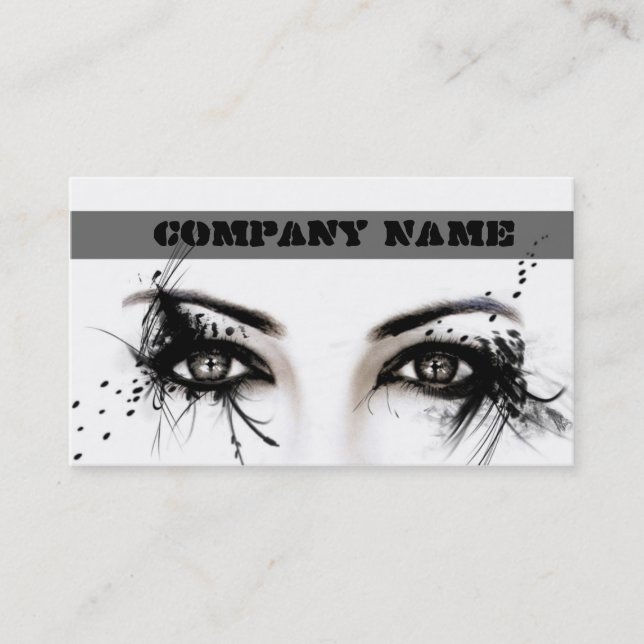 Tarjeta De Visita Artista de maquillaje profesional/cara modelo del (Anverso)