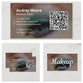 Tarjeta De Visita Artista de maquillaje profesional de belleza