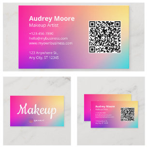 Tarjeta De Visita Artista de Maquillaje Profesional Diseños Modernos
