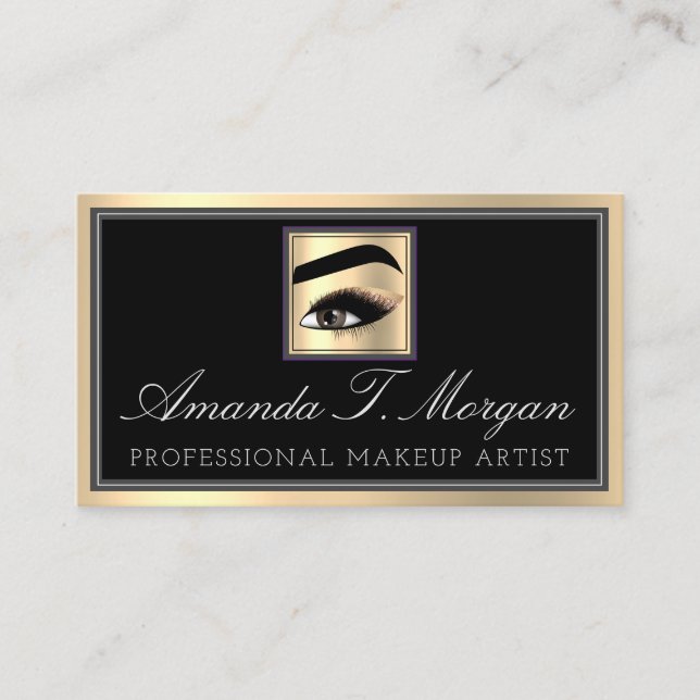 Tarjeta De Visita Artista de maquillaje profesional Eyelash Brotes G (Anverso)