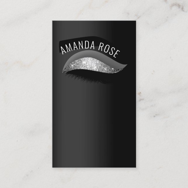 Tarjeta De Visita Artista de maquillaje profesional Eyelash Brows Gr (Anverso)