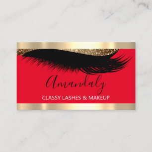 Tarjeta De Visita Artista de maquillaje profesional Eyelash Color bl
