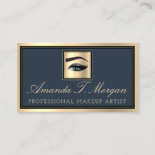 Tarjeta De Visita Artista de maquillaje profesional Eyelash Gold Smo