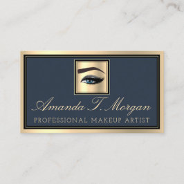 Tarjeta De Visita Artista de maquillaje profesional Eyelash Gold Smo