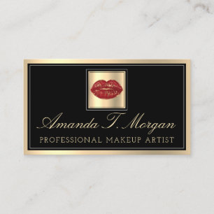 Tarjeta De Visita Artista de maquillaje profesional Eyelash Hair Red
