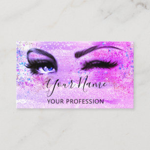 Tarjeta De Visita Artista de maquillaje profesional Eyelash Purpurin