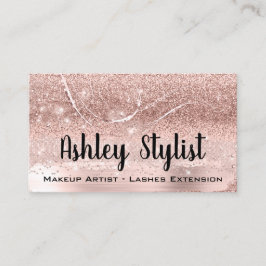 Tarjeta De Visita Artista de maquillaje profesional Eyelash Rosa Con