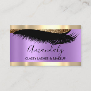 Tarjeta De Visita Artista de maquillaje profesional Eyelash Rosa Pur