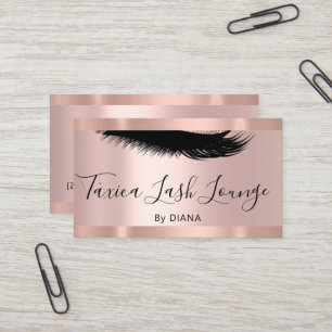 Tarjeta De Visita Artista de maquillaje profesional Eyelash Rosa ún