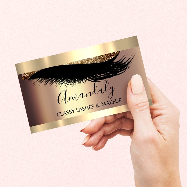 Tarjeta De Visita Artista de maquillaje profesional Eyelash Único Mo (Professional Makeup Artist Eyelash Unique Modern Business Card)
