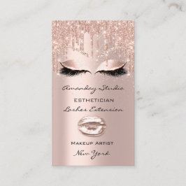 Tarjeta De Visita Artista de maquillaje profesional Eyelashes Hairde