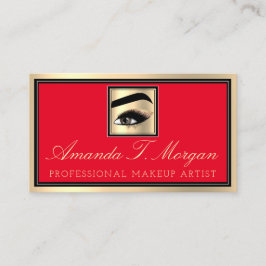 Tarjeta De Visita Artista de maquillaje profesional Eyelashes Oro Ro