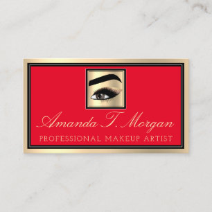 Tarjeta De Visita Artista de maquillaje profesional Eyelashes Oro Ro
