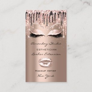 Tarjeta De Visita Artista de maquillaje profesional Eyelashes Rosa