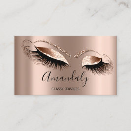 Tarjeta De Visita Artista de maquillaje profesional Eyelashes Rosa d