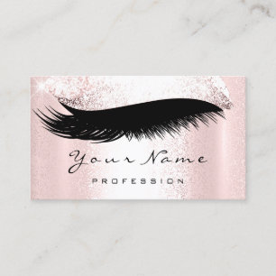 Tarjeta De Visita Artista de maquillaje Profesional Glam Pink Lash