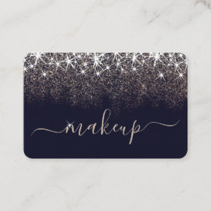 Tarjeta De Visita Artista de Maquillaje Profesional Glitter Luminoso