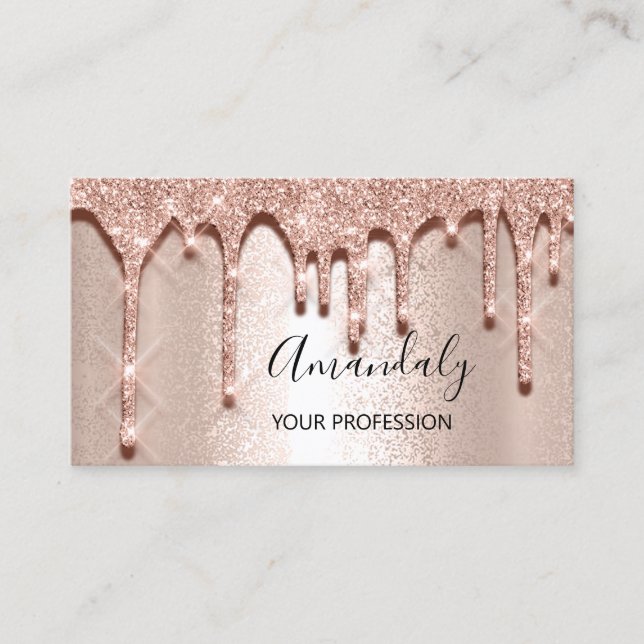 Tarjeta De Visita Artista de maquillaje profesional golpea a Purpuri (Anverso)