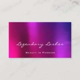 Tarjeta De Visita Artista de maquillaje profesional Holograph Pink B