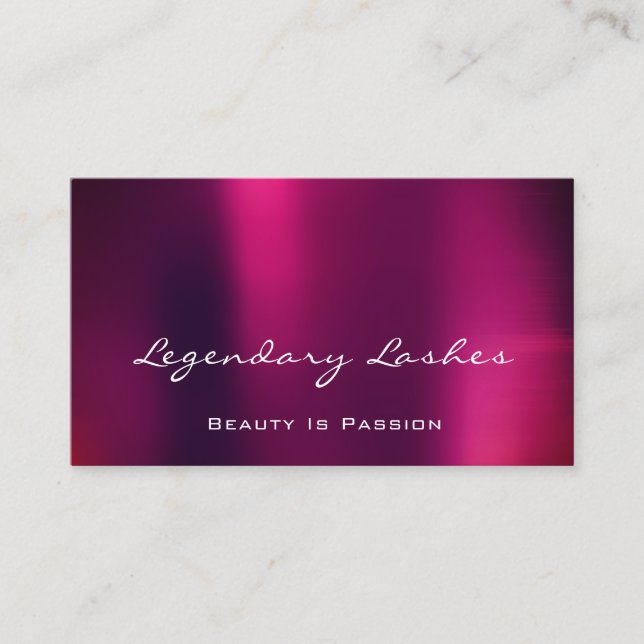 Tarjeta De Visita Artista de maquillaje profesional Holograph Purple (Anverso)