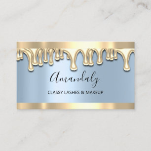 Tarjeta De Visita Artista de maquillaje profesional Lash de Wax Gold