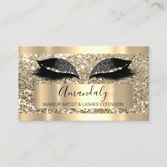 Tarjeta De Visita Artista de maquillaje profesional Lash Eyes Purpur (Anverso)