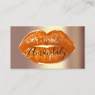 Tarjeta De Visita Artista de maquillaje profesional levanta besa de