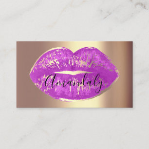 Tarjeta De Visita Artista de maquillaje profesional levanta Beso de