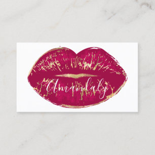 Tarjeta De Visita Artista de maquillaje profesional levanta blancos 