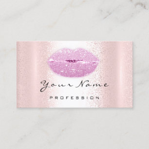 Tarjeta De Visita Artista de maquillaje Profesional Lips Kiss Purpur