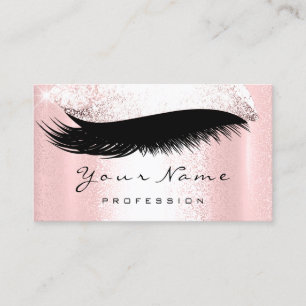 Tarjeta De Visita Artista de maquillaje Profesional Lux Lashes Rosa