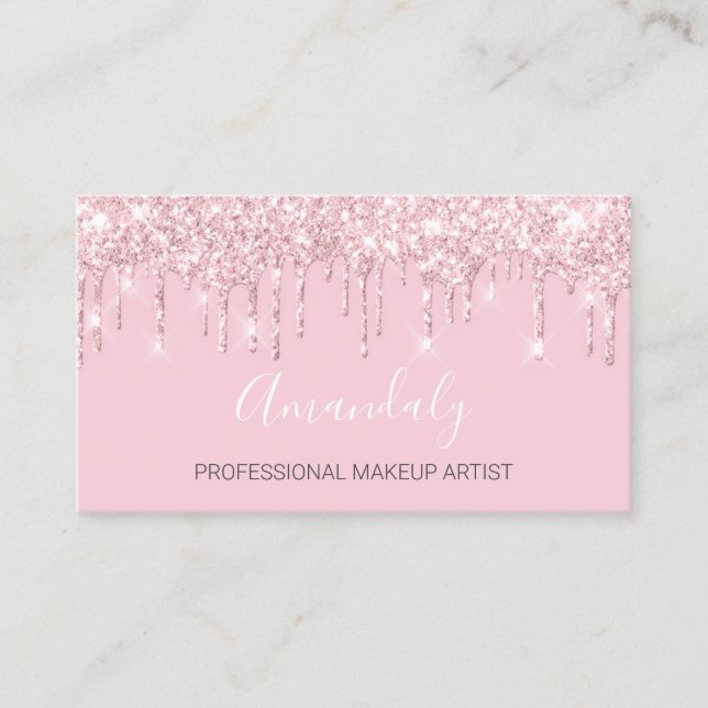Tarjeta De Visita Artista de maquillaje profesional Moderno Drimes r (Anverso)