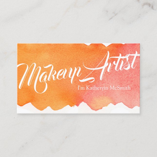 Tarjeta De Visita Artista de maquillaje profesional MUA Artista de m (Anverso)